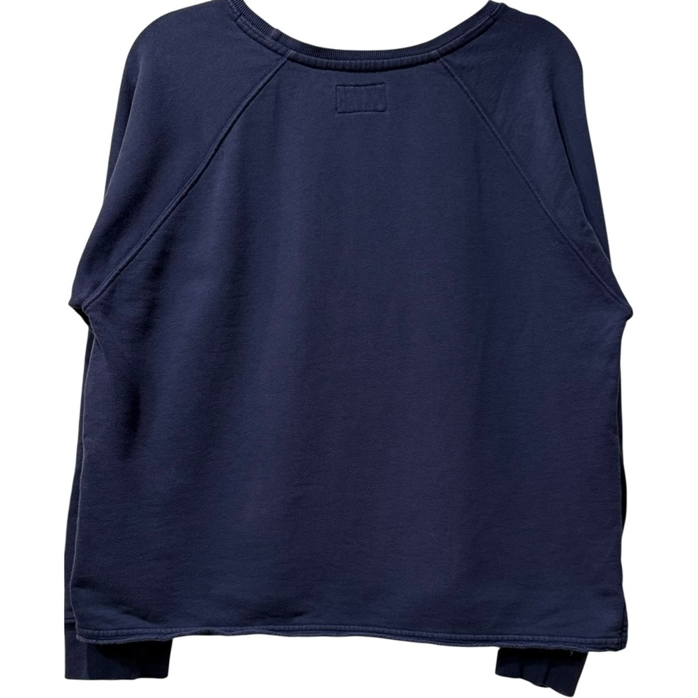 Pact Organic Cotton Pullover Crewneck Sweatshirt Washed Navy Medium - Picture 2 of 4